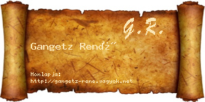 Gangetz René névjegykártya